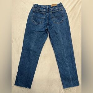 Vintage 90s Raw Hemmed Denim Riders / Size 28 / Great Condition